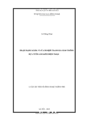 Luận văn nhận dạng hành vi của người tham gia giao thông dựa trên cảm biến điện thoại