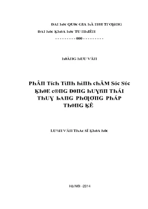 Luận văn thạc sĩ phân tích tình hình chăm sóc sức khỏe cộng đồng huyện thái thụy bằng phương pháp thống kê vnu lvts09