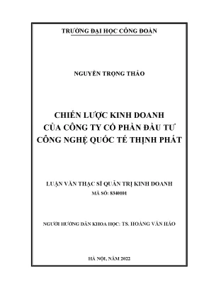 Luận văn chiến lược kinh doanh của công ty cổ phần đầu tư công nghệ quốc tế thịnh phát