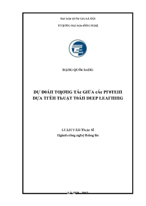 Luận văn dự đoán tương tác giữa các protein dựa trên thuật toán deep learning