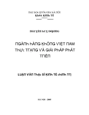 Luận văn ngành hàng không việt nam thực trạng và giải pháp phát triển