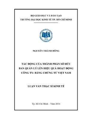 Luận văn tác động của thành phần sở hữu