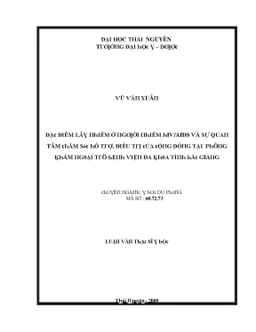 Luận văn đặc điểm lây nhiễm ở người nhiễm hiv aids và sự quan tâm chăm sóc hỗ trợ điều trị của cộng đồng tại phòng khám ngoại trú bệnh viện đa khoa tỉnh bắc giang