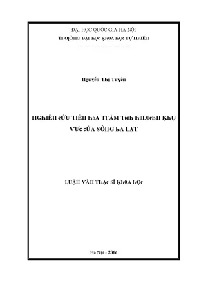 Luận văn thạc sĩ nghiên cứu tiến hóa trầm tích holocen khu vực cửa sông ba lạt vnu lvts08w