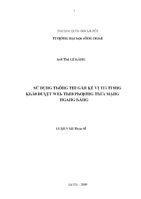 Luận văn sử dụng thông tin gần kề vị trí trong khảo duyệt web theo phương thức mạng ngang hàng