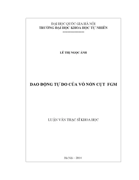 Luận văn dao động tự do của vỏ nón cụt fgm