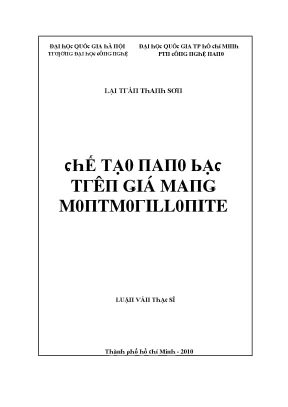 Luận văn chế tạo nano bạc trên giá mang montmorillonite