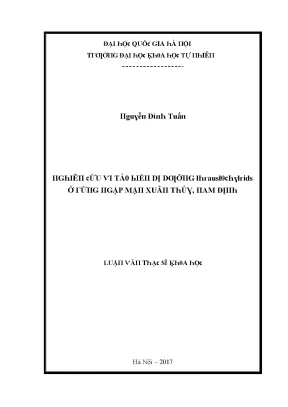 Luận văn thạc sĩ nghiên cứu vi tảo biển dị dưỡng thraustchytrids ở rừng ngập mặn xuân thủy nam định vnu lvts08w