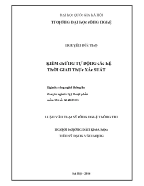 Luận văn kiểm chứng tự động các hệ thời gian thực xác suất