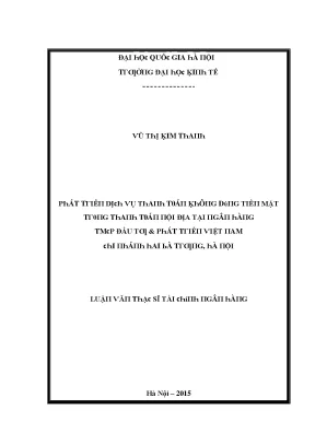 Luận văn phát triển dịch vụ thanh toán không dùng tiền mặt trong thanh toán nội địa tại ngân hàng tmcp đầu tư và phát triển việt nam chi nhánh hai bà trưng hà nội