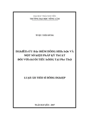 Luận văn nghiên cứu đặc điểm nông sinh học và một số biện pháp kỹ thuật đối với chuối tiêu hồng tại tỉnh phú thọ