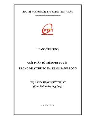 Luận văn giải pháp bù méo phi tuyến trong máy thu số đa kênh băng rộng