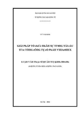 Luận văn giải pháp tổ chức nhân sự trong tái cấu trúc tổng công ty cổ phần vinaconex