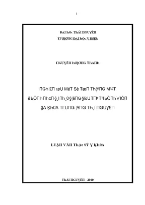 Luận văn nghiên cứu một số tổn thương mắt ở bệnh nhân đái tháo đường điều trị tại bệnh viên đa khoa trung ương thái nguyên