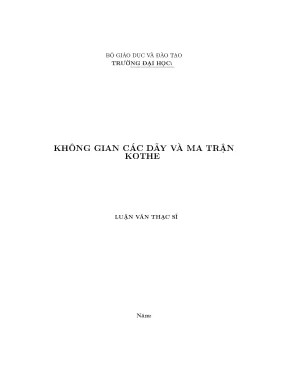 Không gian các dãy và ma trận kothe