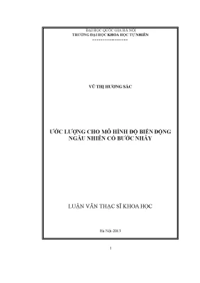 Luận văn thạc sĩ ước lượng cho mô hình độ biến động ngẫu nhiên có bước nhảy vnu lvts08w