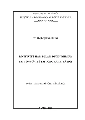 Luận văn thạc sĩ hỗ trợ trẻ nam bị lạm dụng tình dục tại tổ chức trẻ em rồng xanh hà nội vnu lvts10