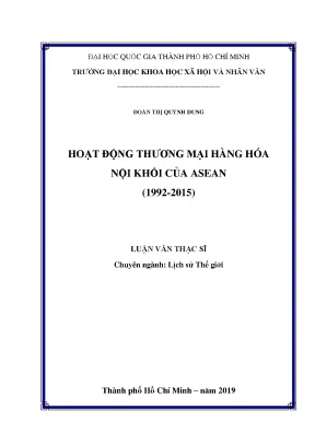 Hoạt động thương mại hàng hóa nội khối của asean 1992 2015