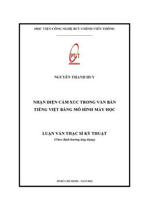 Nhận diện cảm xúc trong văn bản tiếng việt bằng mô hình máy học