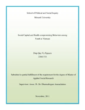 Social capital and health compromising behaviors among youth in vietnam m a