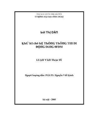 Luận văn khử ici cho hệ thống thông tin di dộng dùng ofdm