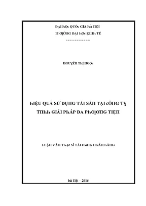 Luận văn hiệu quả sử dụng tài sản tại công ty tnhh giải pháp đa phương tiện