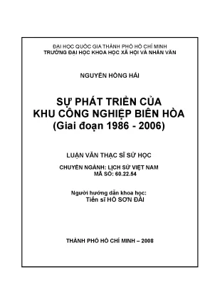 Sự phát triển của khu công nghiệp biên hòa giai đoạn 1986 2006