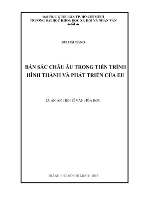Bản sắc châu âu trong tiến trình hình thành và phát triển của eu