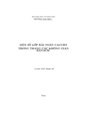 Một số lớp bài toán cauchy trong thang các không gian anach