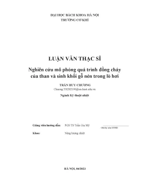 Nghiên cứu mô phỏng quá trình đồng cháy của than và sinh khối gỗ nén trong lò hơi
