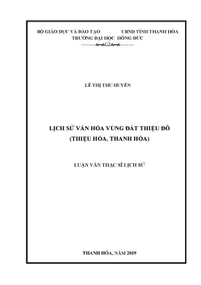 Lịch sử văn hóa vùng đất thiệu đô thiệu hóa thanh hóa