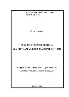 Luận văn phát triển nguồn nhân lực trong ngành du lịch ở hà nội hiện nay