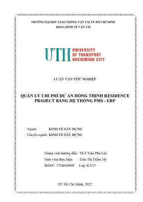 Tài liệu quản lý chi phí dự án hồng thịnh residence project bằng hệ thống pms erp