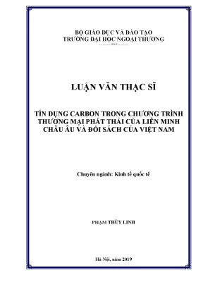 Luận văn tín dụng carbon trong chương trình thương mại phát thải của liên minh châu âu và đối sách của việt nam