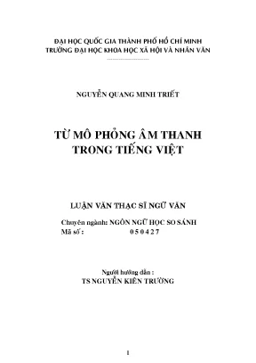 Từ mô phỏng âm thanh trong tiếng việt