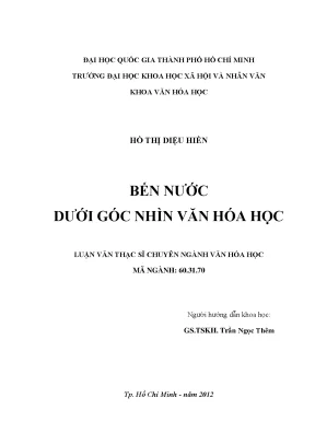 Bến nước dưới góc nhìn văn hóa học