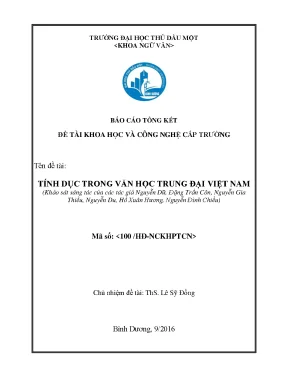 Tính dục trong văn học trung đại việt namkhảo sát sáng tác của các tác giảnguyễn dữ đặng trần côn nguyễn gia thiều nguyễn du hồxuân hương nguyễn đình chiểu