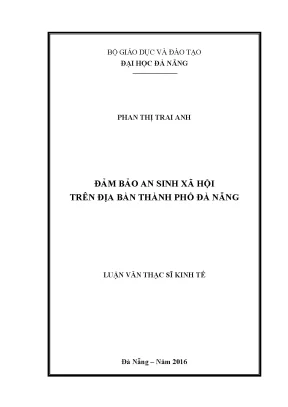 Luận văn đảm bảo an sinh xã hội trên địa bàn thành phố đà nẵng