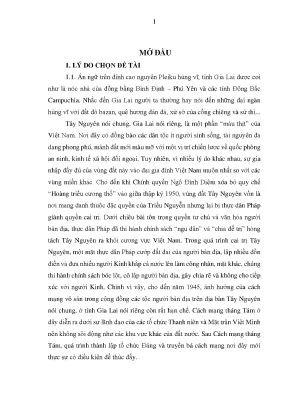 Luận văn công cuộc truyền bá giác ngộ cách mạng trong các cộng đồng tộc người bản địa trên địa bàn tỉnh gia lai 1945 1975