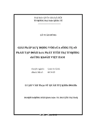 Luận văn giải pháp huy động vốn của công ty cổ phần tập đoàn hòa phát trên thị trường chứng khoán việt nam