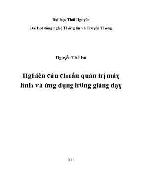 Luận văn nghiên cứu chuẩn quản trị máy tính và ứng dụng trong giảng dạy