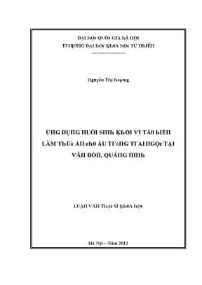 Luận văn thạc sĩ ứng dụng nuôi sinh khối vi tảo biển làm thức ăn cho ấu trùng trai ngọc tại vân đồn quảng ninh vnu lvts08w
