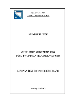 Luận văn chiến lược marketing cho công ty cổ phần procimex việt nam