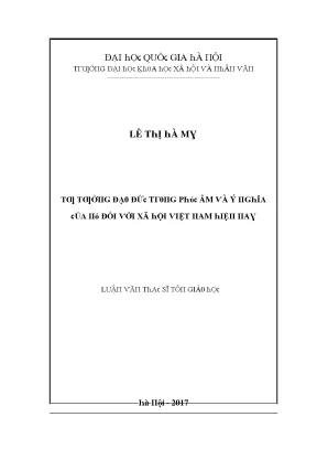 Luận văn thạc sĩ tư tưởng đạo đức trong phúc âm và ý nghĩa của nó đối với xã hội việt nam hiện nay