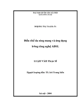 Luận văn điều chế đa sóng mang và ứng dụng trong công nghệ adsl