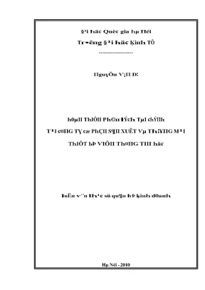 Luận văn hoàn thiện phân tích tài chính tại công ty cổ phần sản xuất và thương mại thiết bị viễn thông tin học