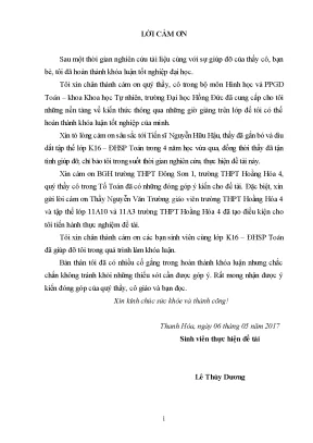 Sử dụng phần mềm hình học động cabri geometry trong dạy học hình học bậc thpt theo hướng tích cực hoạt động của học sinh