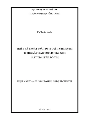 Luận văn thiết kế thuật toán di truyền ứng dụng trong bài toán tối ưu thu gom chất thải rắn đô thị
