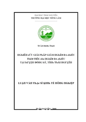 Luận văn nghiên cứu giải pháp giảm nghèo đa chiều theo tiêu chí nghèo đa chiều tại huyện đồng hỷ tỉnh thái nguyên