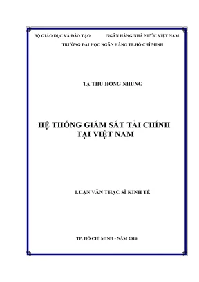 Luận văn hệ thống giám sát tài chính tại việt nam